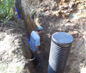 Pose regard de visite puits canadien étanche IP68