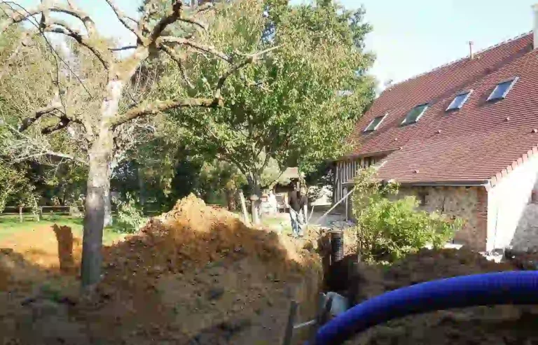 Installation puits canadien auto-construction maison ancienne