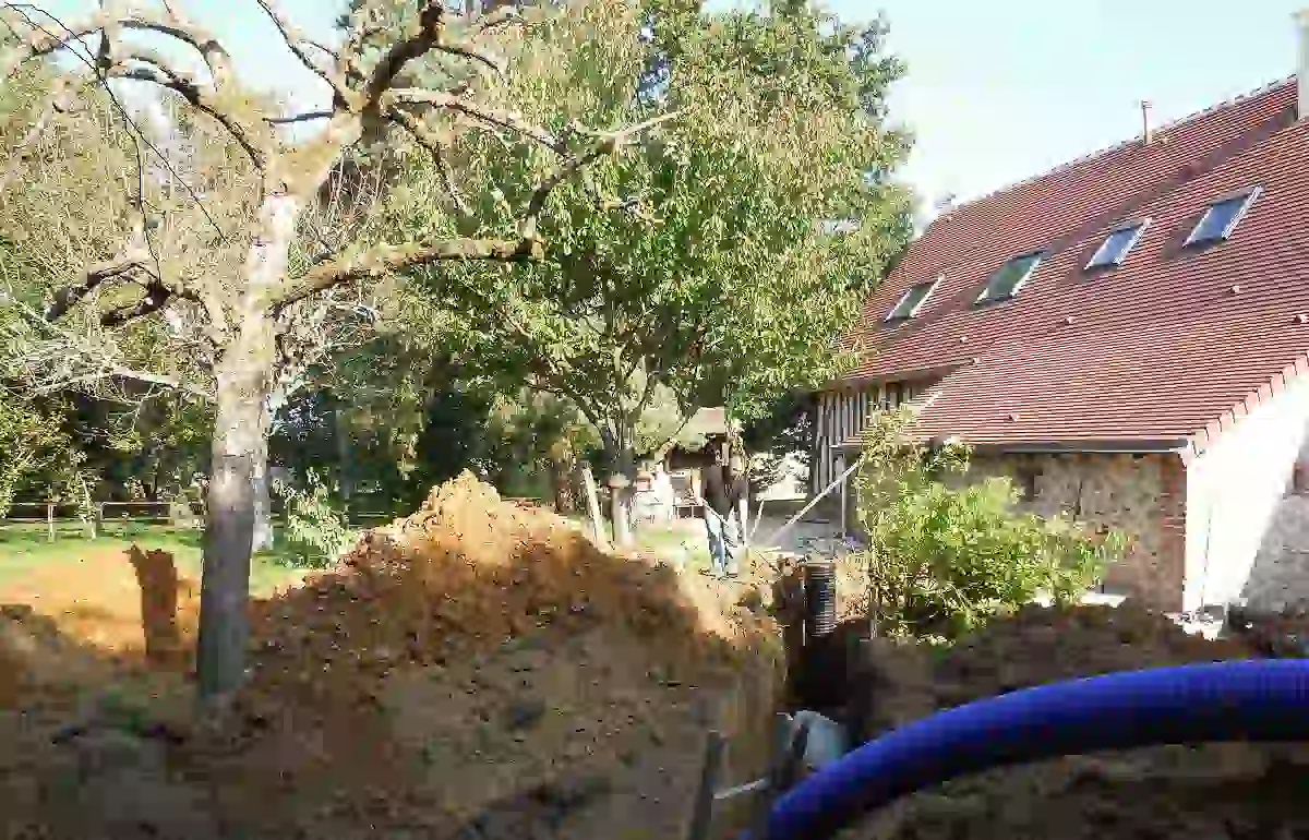 Installation puits canadien auto-construction maison ancienne