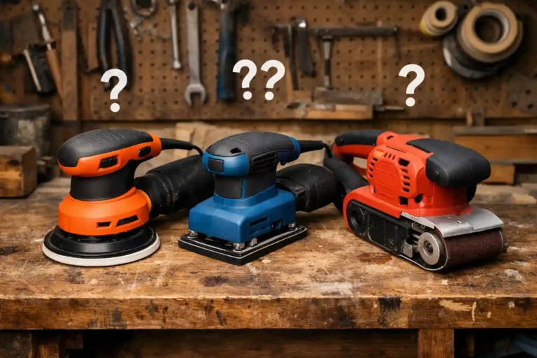 Comparatif des trois types de ponceuse pour choisir la bonne pour le bois et les meubles.