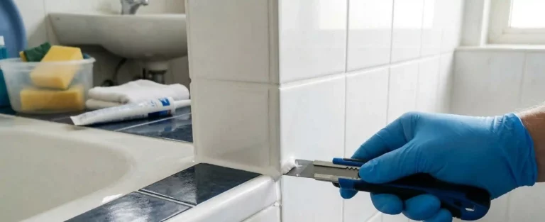 enlever un joint silicone noirci autour d une baignoire