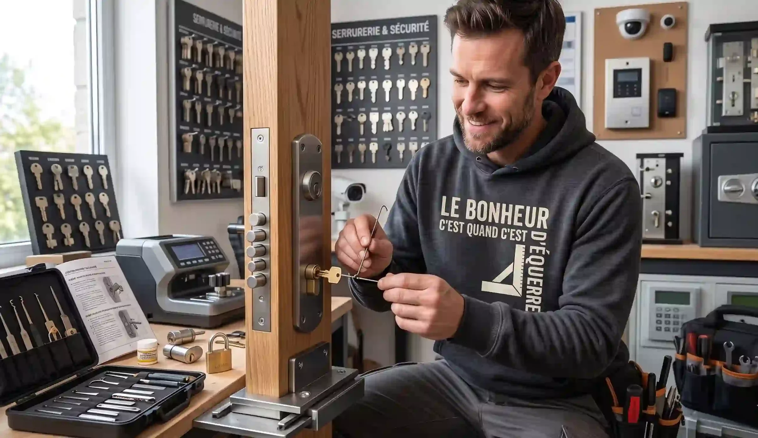 Installation de serrure et conseils pour la sécurité des accès.