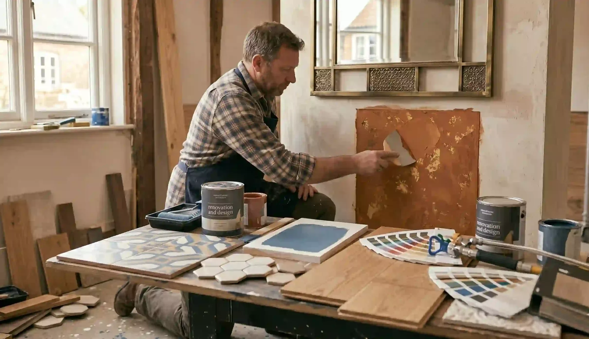 Matériel de peinture et rénovation des revêtements muraux.