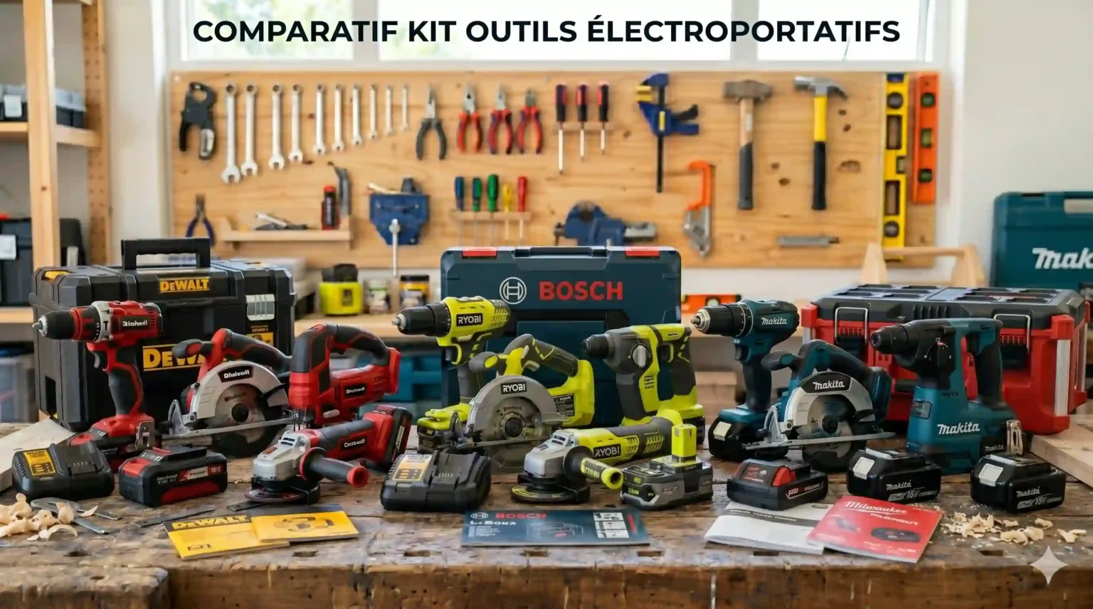 comparatif outils 2026 makita, ryobi, einhell, bosch, dewalt