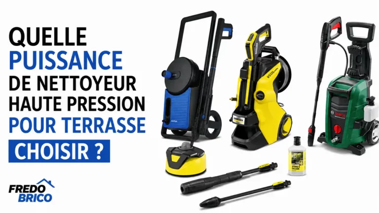 Comparatif des meilleurs nettoyeurs haute pression pour terrasse Bosch, Kärcher et Nilfisk selon le type de sol.